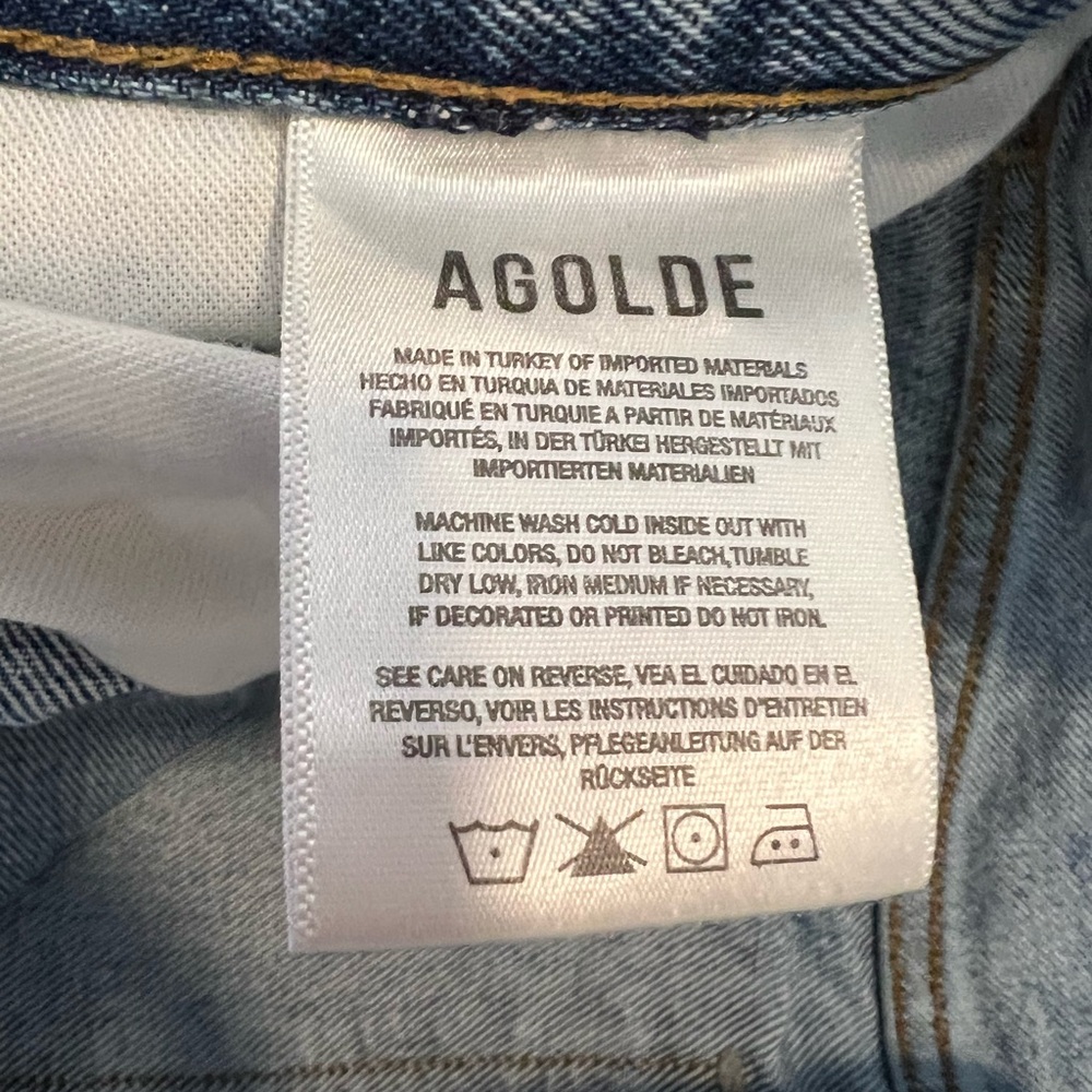 Agolde 90’s Mid Rise Loose in Isolate women’s size 25 - Picture 6 of 8